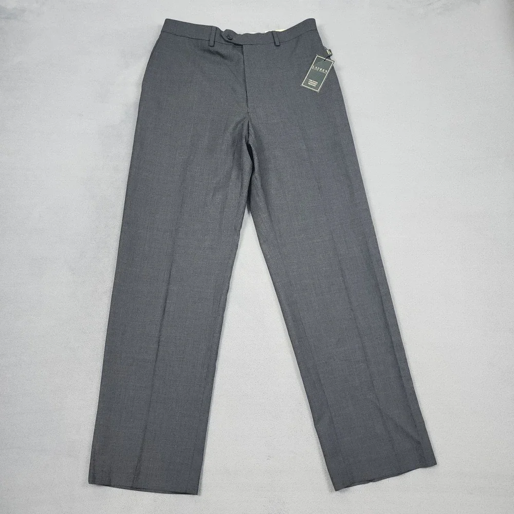 Lauren Ralph Lauren Dress Pants Mens 33x32 Charcoal Gray Total Comfort NWT
